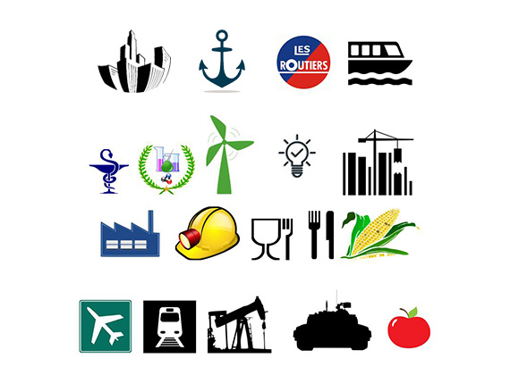 Icones de différents secteurs